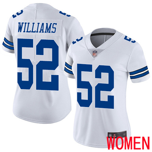 Women Dallas Cowboys Limited White Connor Williams Road 52 Vapor Untouchable NFL Jersey